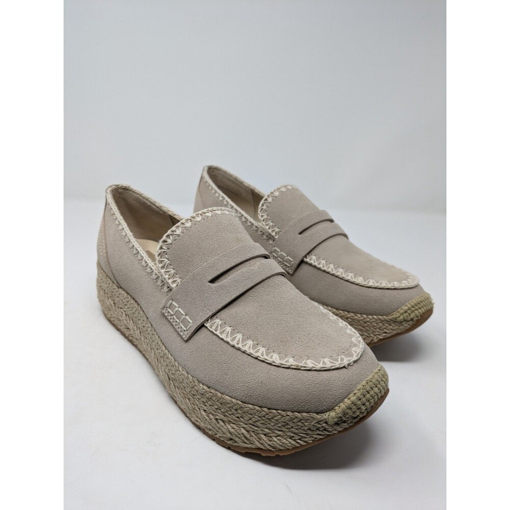 Dolce Vita Jalia Beige Suede Espadrille Platform Sneaker Women's Size 9 NEW